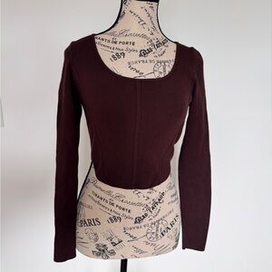 Brown Long Sleeve Top
